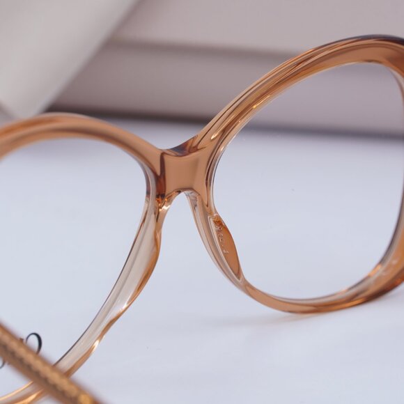 Chloe CH0011O 001 Butterfly Eyeglasses 56mm - Transparent Orange - Picture 11 of 12